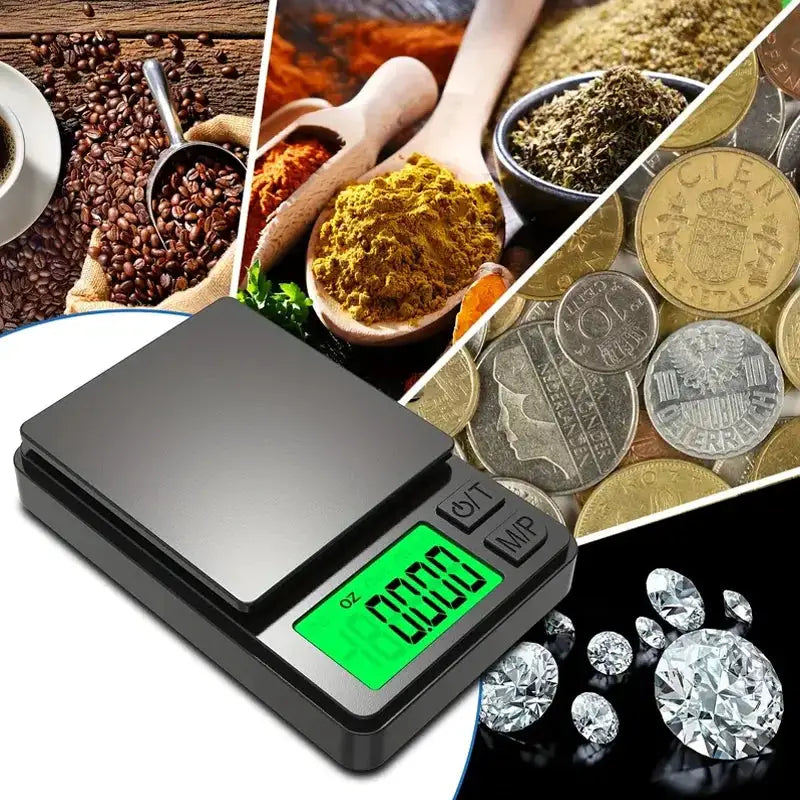 ZenPro Precision Pocket Scale 1000g Capacity 0.1g Increments With Backlit LCD For Travel Jewelry Food