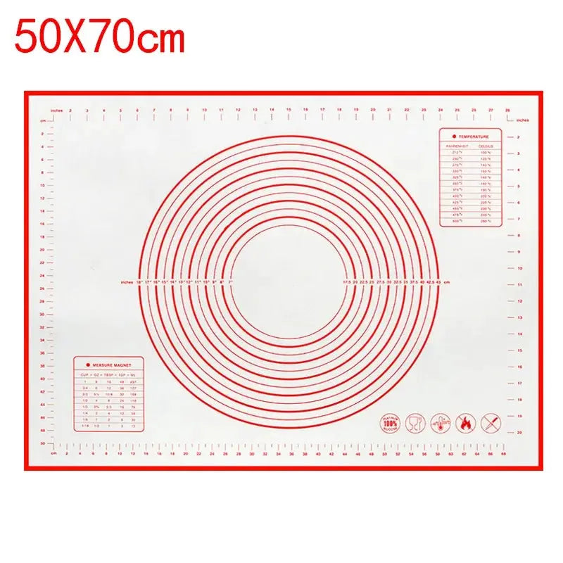UNTIOR Silicone Baking Mat And Kneading Pad Nonstick Dough Mat For Pizza Cake Pastry Baking