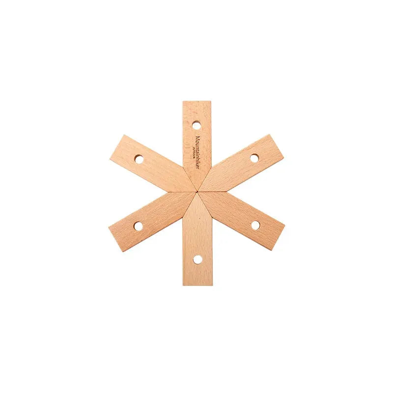 MountainHiker Natural Beech Wood Pot Mat Coaster Placemat Heat Insulation For Pots And Pans Kitchen Outdoor