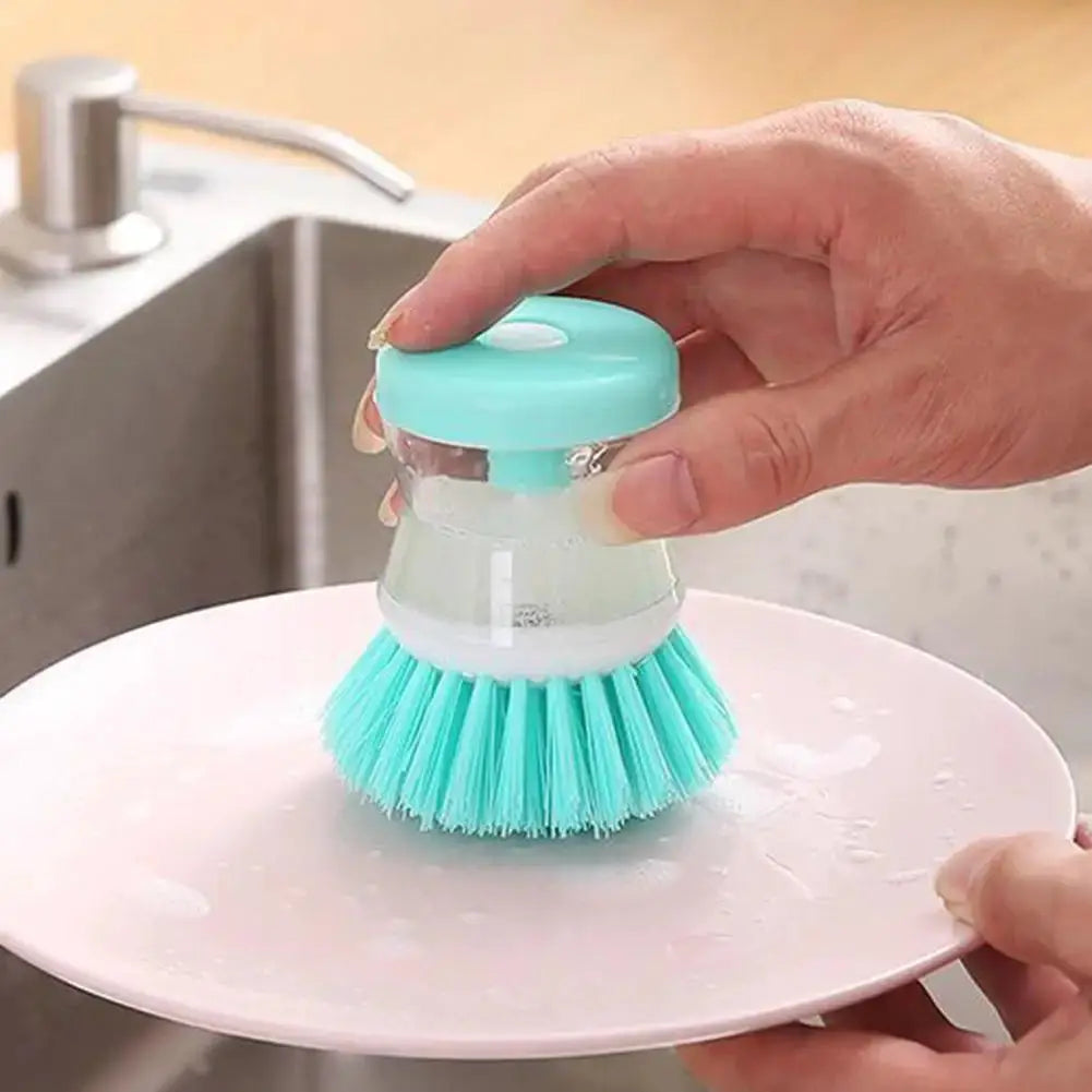 Astronaut Themed Dish Brush With Automatic Soap Dispenser For Kitchen Pots Utensils Cleaning