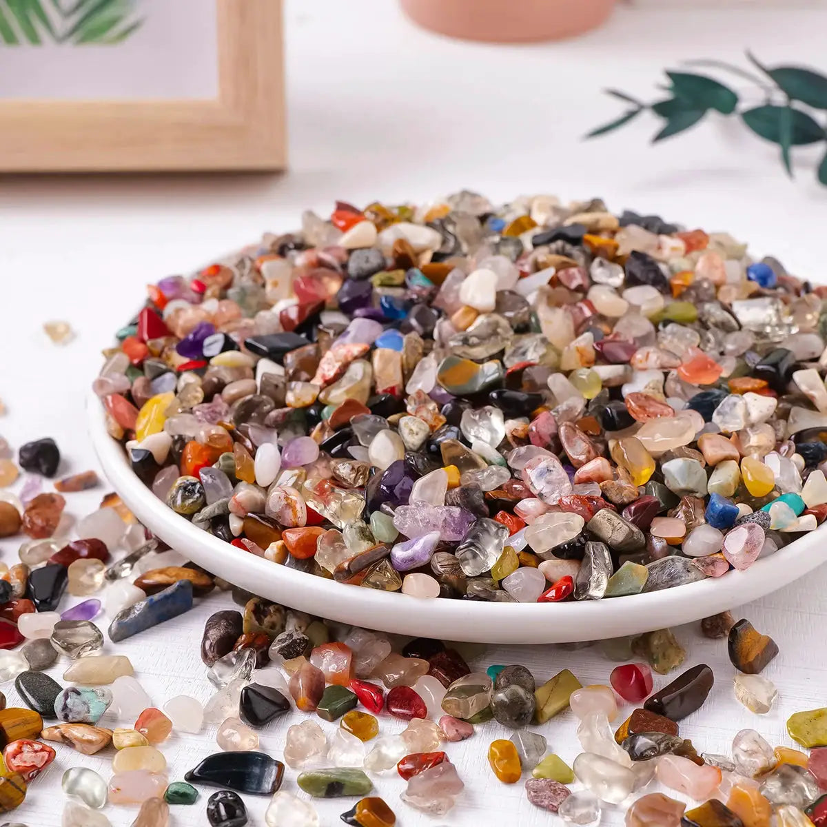 100G Natural Stones Mixed Crystal Gravel Chips and Ore Minerals for Reiki Specimens and Aquarium Decoration
