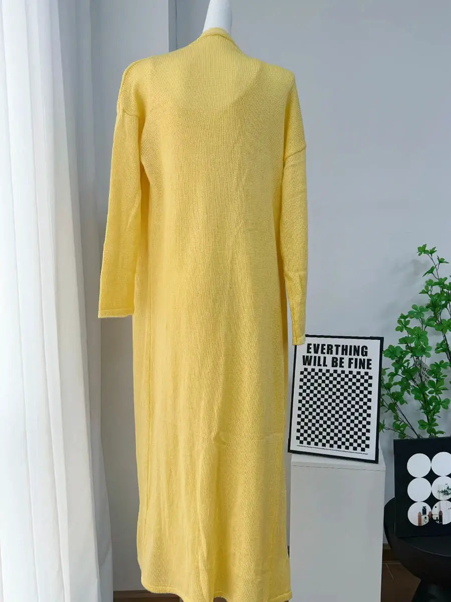 Three Piece Women Cardigan Vest Dress Set With Long Sleeve Outfit