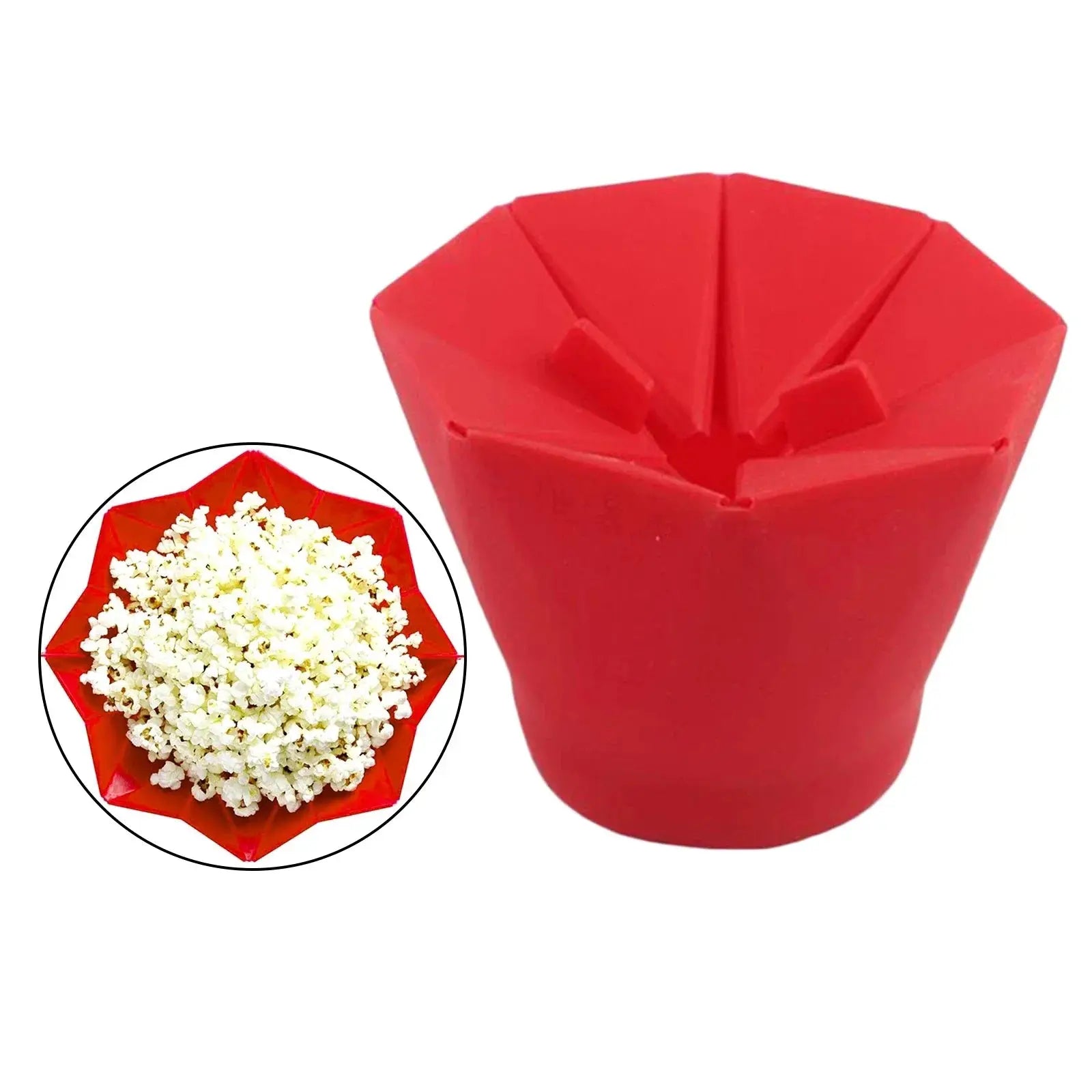 Foldable Silicone Popcorn Bowl Collapsible Microwave Safe Mess Free DIY Popcorn Maker Kitchen Tool