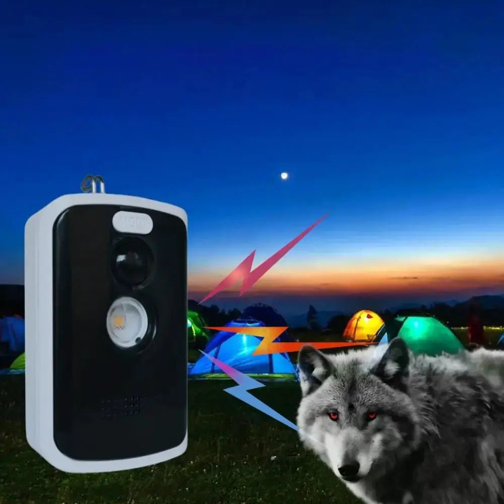 Simples Market wireless PIR infrared thermal alarm sensor with remote for outdoor camping security, white and black