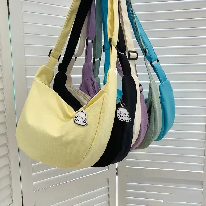 Shoulder bags Simples Market multi-color Harajuku crossbody purses, large-capacity set of 9