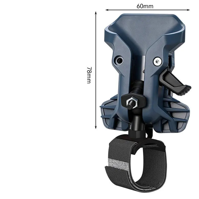 Portable self-locking drill holder with belt clip, blue-gray, quick-release tool organizer by Simples Market