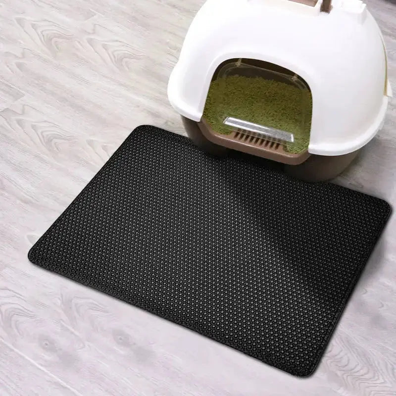 Double Layer Cat Litter Mat Waterproof Non Slip Pet Litter Box Mat Washable Bed Pad With Gift
