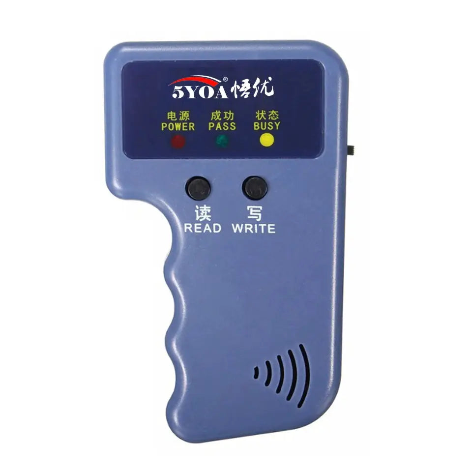 125KHz RFID duplicator handheld reader/writer, blue with LED indicators
