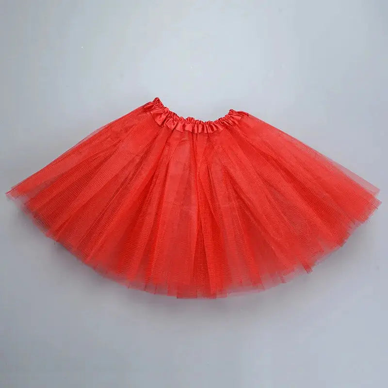 DreamDance Girls Elastic Ballet Tutu Skirt Three Layer Tulle Satin Waistband For Full Ball Gown Look Ages 2 To 8