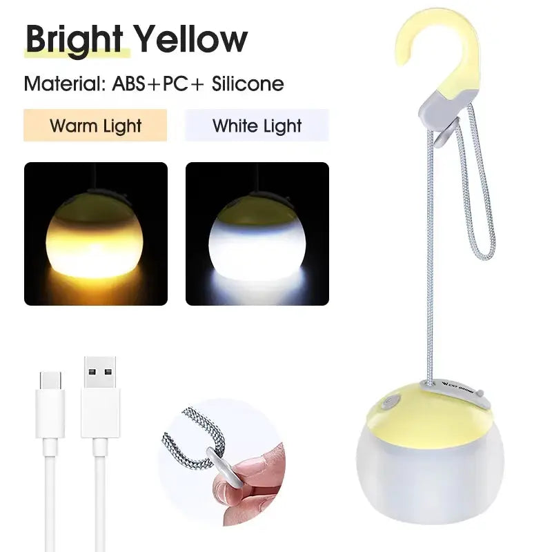West Biking Camping Tent Hanging Light USB Rechargeable LED Lantern For Outdoor Camping Hiking And Emergency