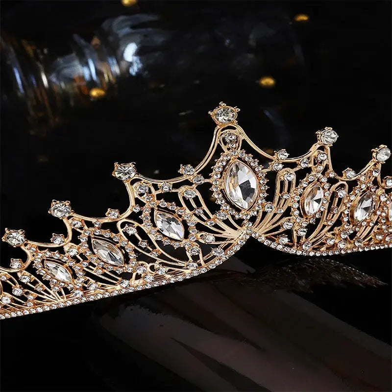 Queen Crown For Women And Girls Pageant Tiara With Crystals Beaded Baroque Vintage Headband And Combs