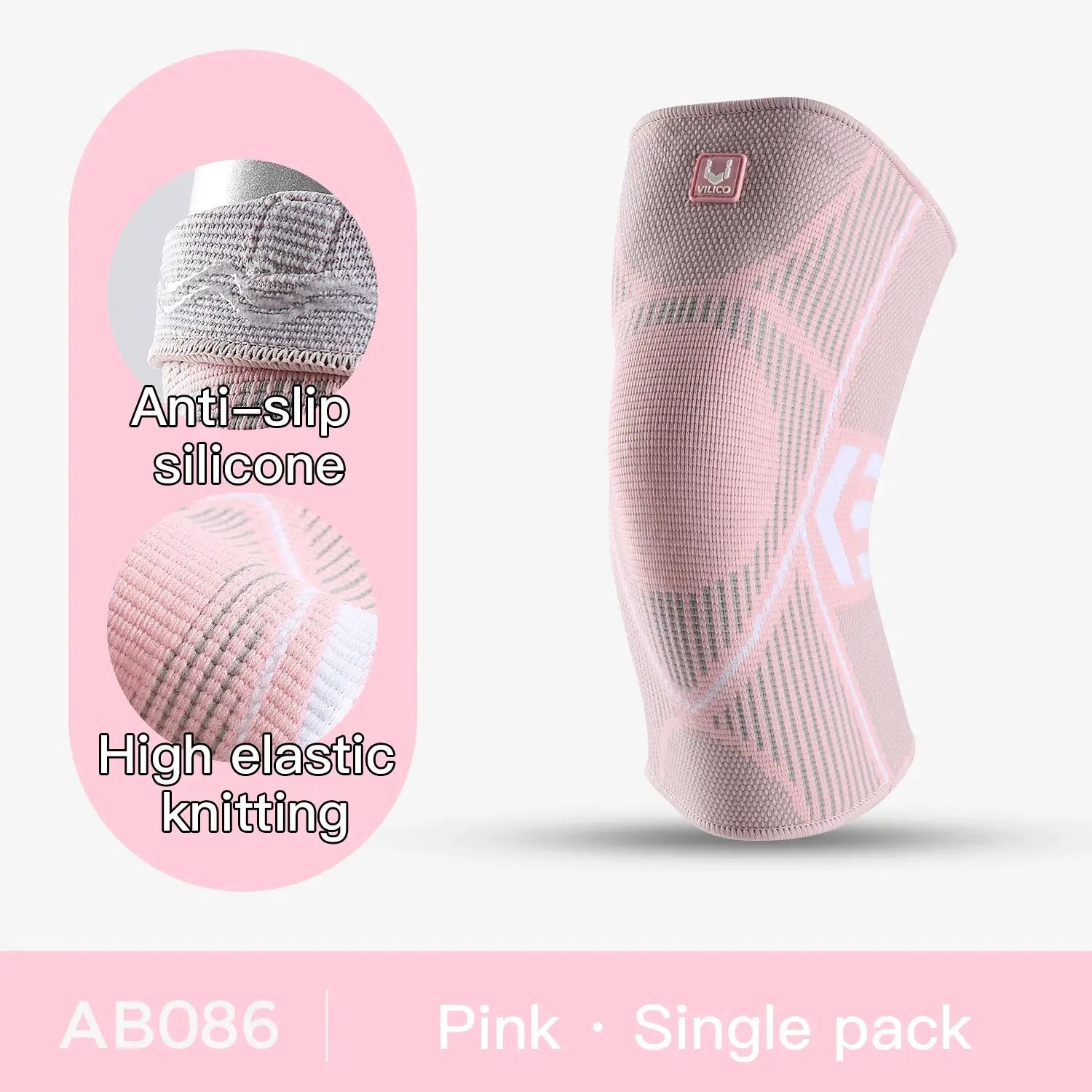 Knee Support Sleeve Compression Knee Brace With Anti Slip Silicone Grips For Knee Pain And Meniscus Tear