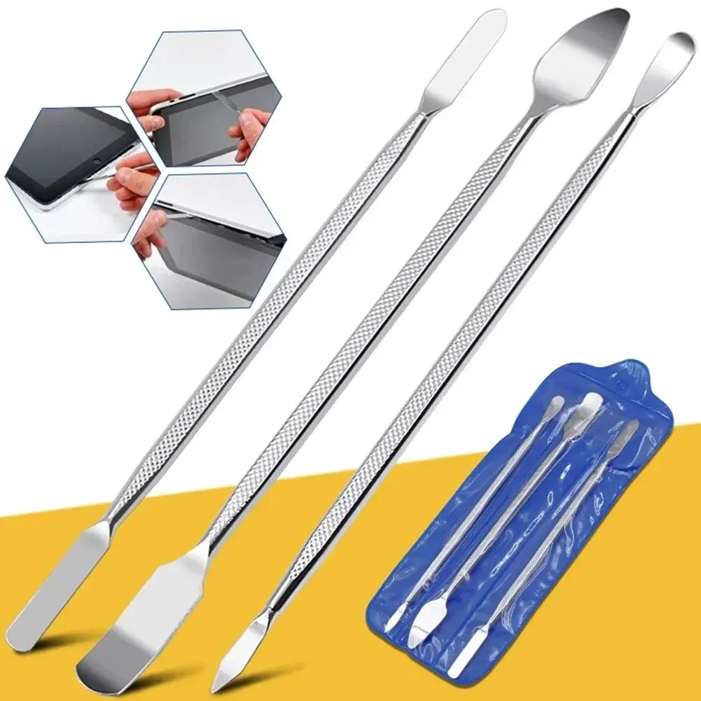 3 Piece Chrome Vanadium Steel Pry Tool Kit For Smartphones Tablets And PCs Metal Spudgers Disassembly Set