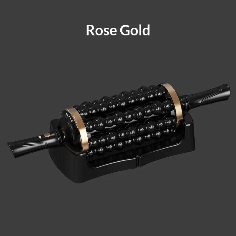 Rechargeable rolling massager, Simples Market rose gold, 72 massage points, roller with base for feet, back and legs