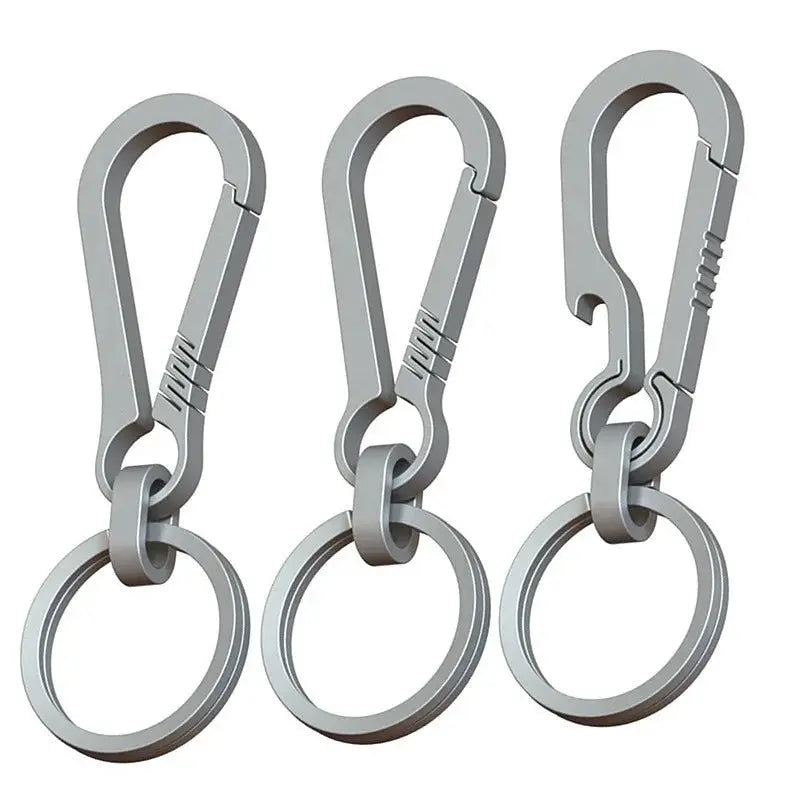 Titanium Alloy Keychain Buckle Bottle Opener Car Accessory Outdoor Tool Lightweight Durable Waist Chain Ring
