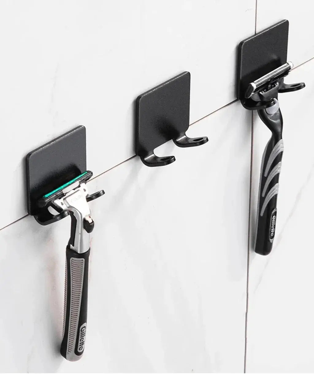 NovaLine Razor Holder Punch Free Wall Mount Stainless Steel Shaving Shelf For Bathrooms