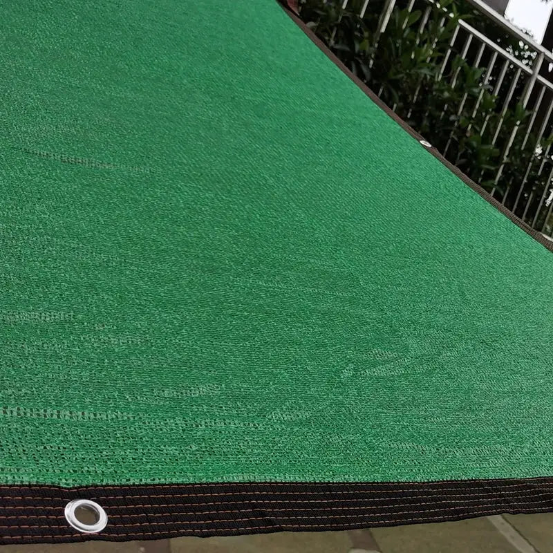 Sunshade net by Simples Market, green HDPE garden shade with black border and metal grommet
