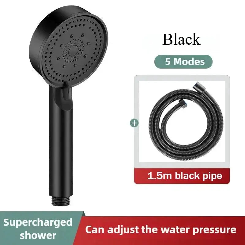 Shower head by Simples Market, black 5-mode multifunction rain shower with 1.5m hose