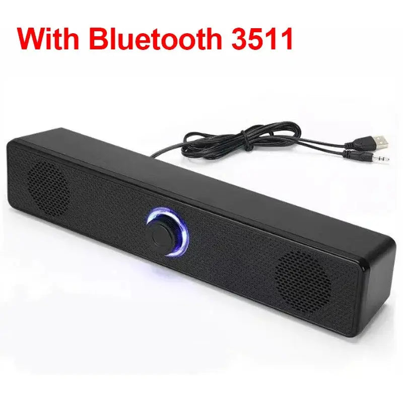 PC Soundbar Bluetooth Wired USB Powered Speaker TV PC Laptop Gaming