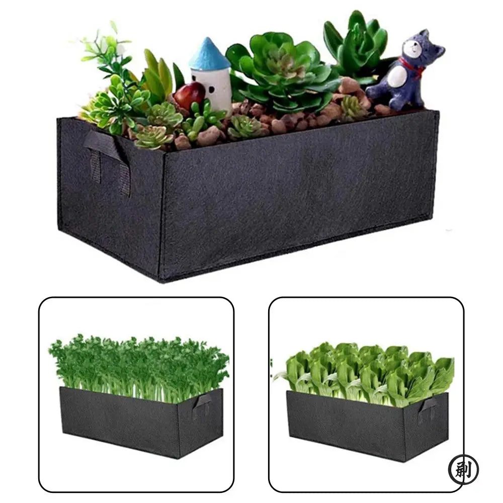 Square Felt Growing Bucket Grow Bag for Vegetables and Plants Non Woven Felt Garden Bag Multi Functional