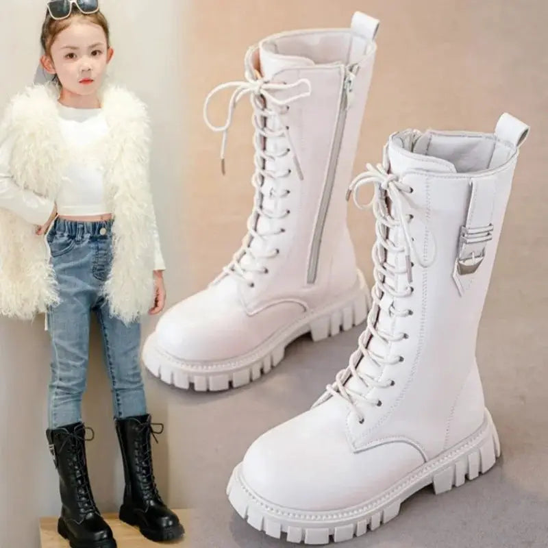 LumiKids Zipper Baby Girl Boots Warm Thick Sole For Autumn Winter Comfort And Style