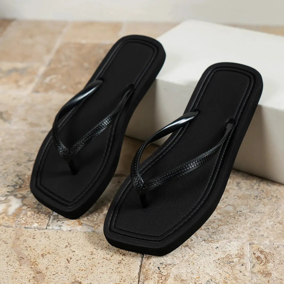 SunStride Women Flip Flops Non Slip Lightweight EVA Sandals For Indoor Outdoor Beachwear Summer Comfort