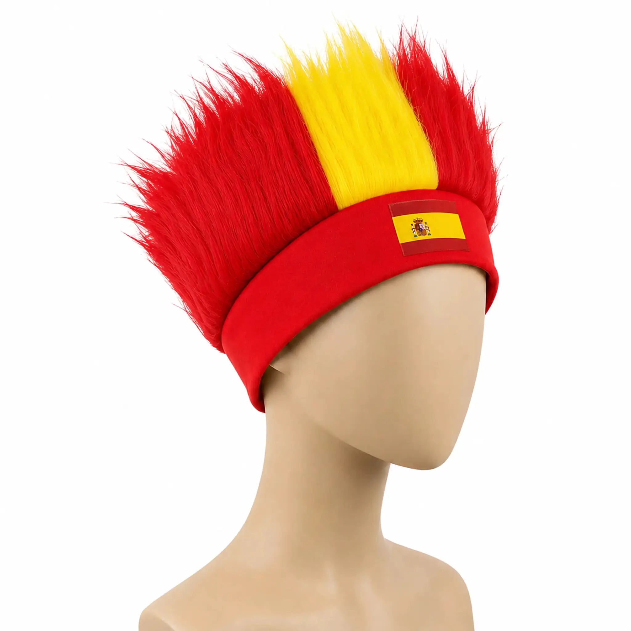 World Cup Wig With Logo In National Flag Colors For Brazil Argentina