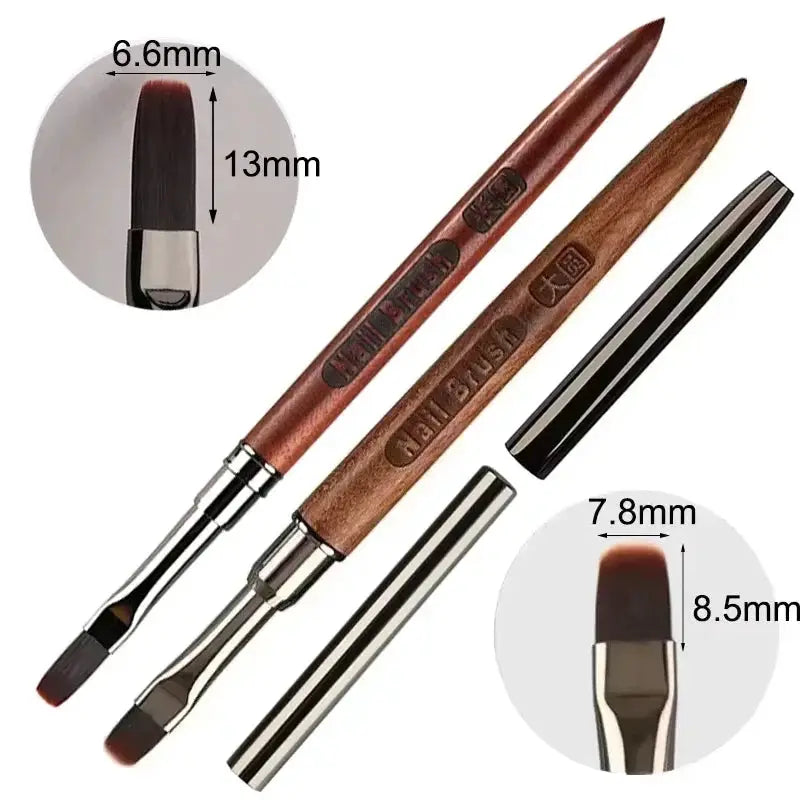 NailCraft Wood Gel Painting Brush For Gel Tip Extensions And Acrylic Builder With Precision Fine Bristles For Nail Art