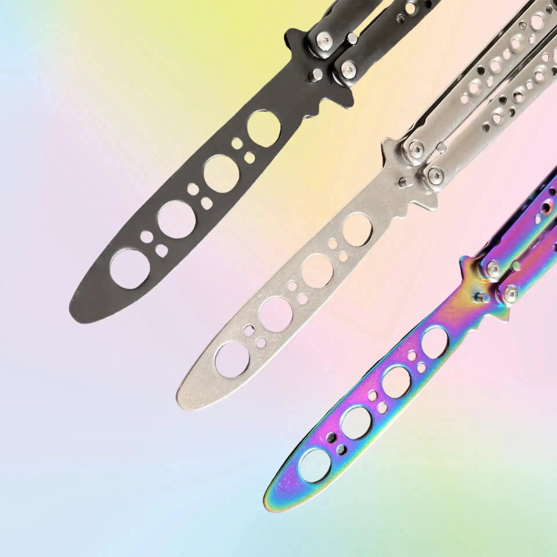 Butterfly Knife Trainer Foldable Portable Stainless Steel Pocket Practice Knife For Outdoor Games And Tricks