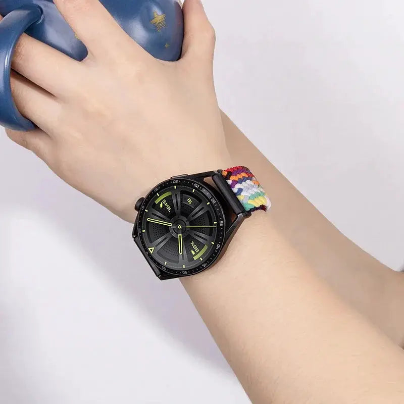 20mm 22mm Nylon Band for Samsung Galaxy Watch 6 5 4 40/44mm 5Pro Active 2 Gear S3 Braided Elastic Bracelet for Huawei GT2/3 4Pro