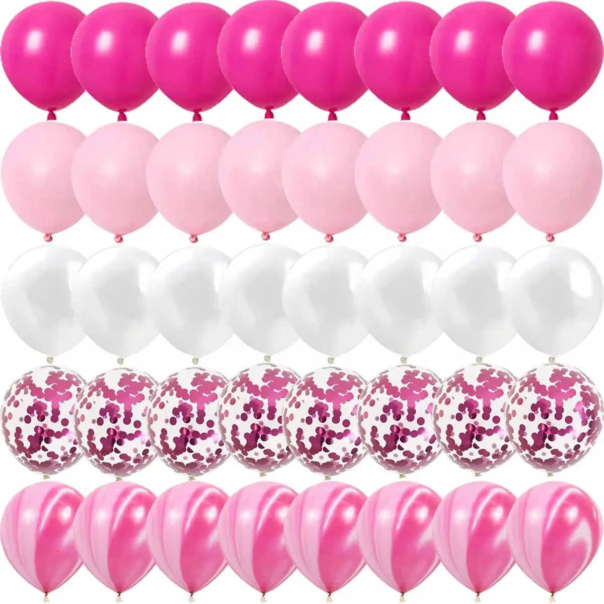 Rose Pink Metal Latex Confetti Balloons For Weddings Birthdays And Parties Matte Globos Decorations