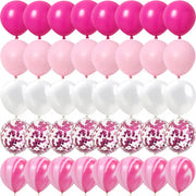 Rose Pink Metal Latex Confetti Balloons For Weddings Birthdays And Parties Matte Globos Decorations