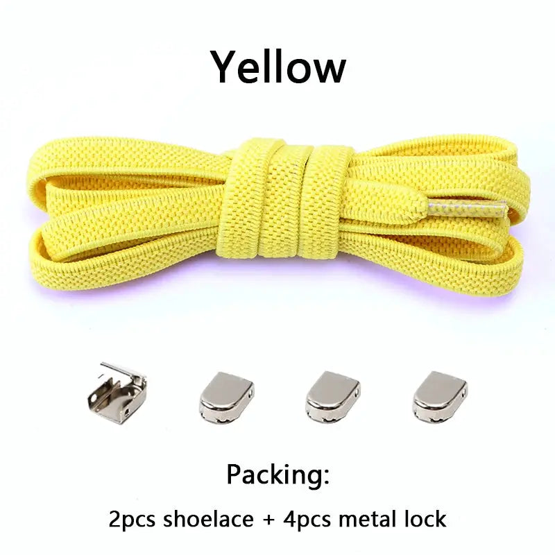 FlexFit No Tie Elastic Shoelaces One Size Fits All Adults And Kids Quick Slip On Shoes