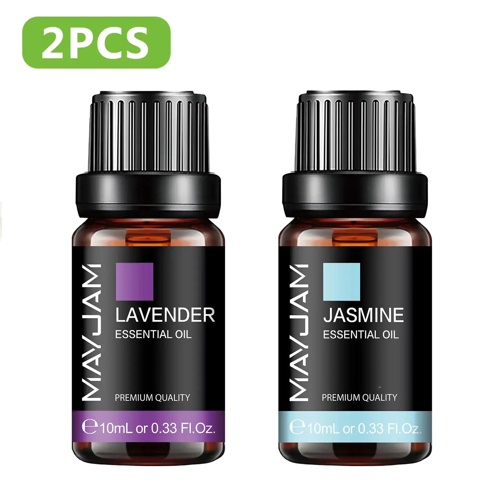 MAYJAM Essential Oil Set With Citronella Jasmine Eucalyptus Orange Lemongrass Black Pepper Cajeput Cypress Ginger