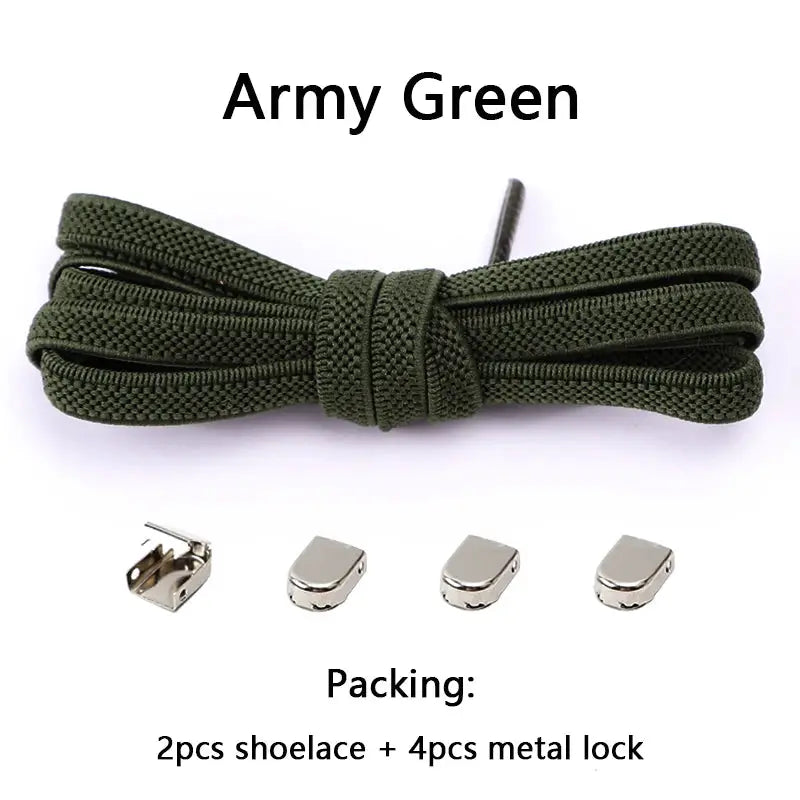 FlexFit No Tie Elastic Shoelaces One Size Fits All Adults And Kids Quick Slip On Shoes
