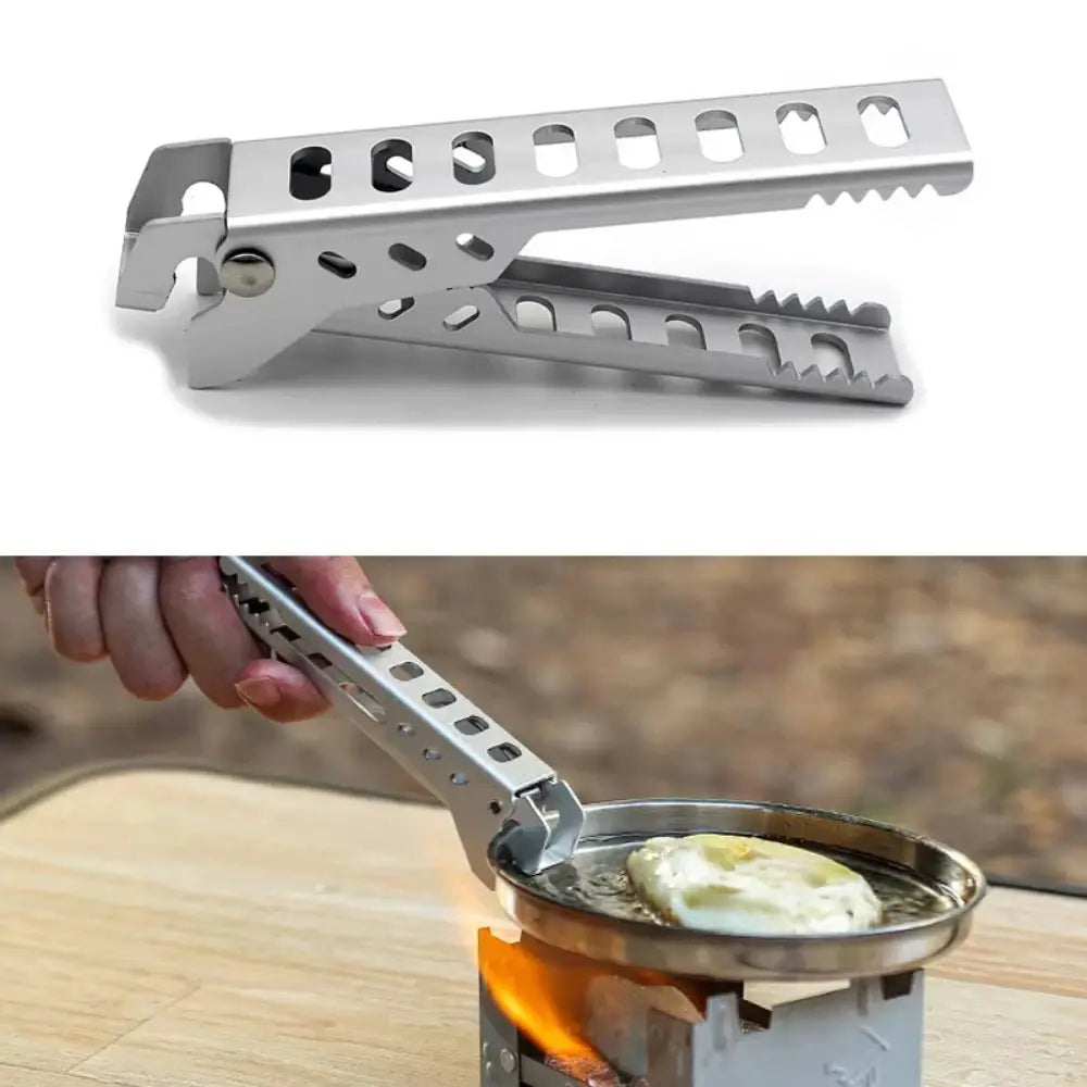 Pot pan handle clip gripper by Simples Market; aluminum, camping, anti-hot, portable