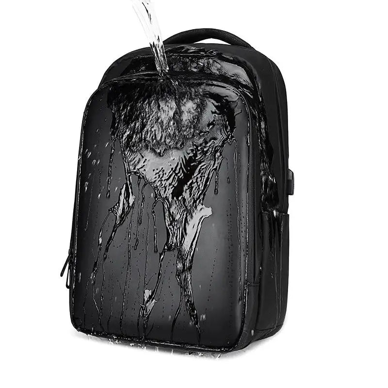 LED Display backpack, black waterproof 15.6-inch laptop backpack for unisex use