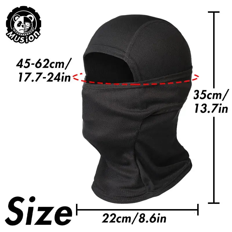 VeloGuard Motorcycle Balaclava Full Face Mask With Breathable Mesh For UV Sun Protection While Cycling