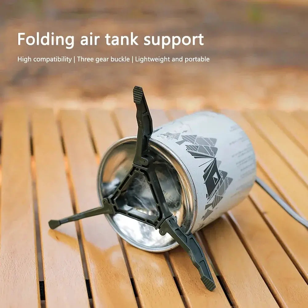 Foldable Nylon Gas Canister Stand For Camping Stoves Universal Tripod Bracket Portable Bottle Holder
