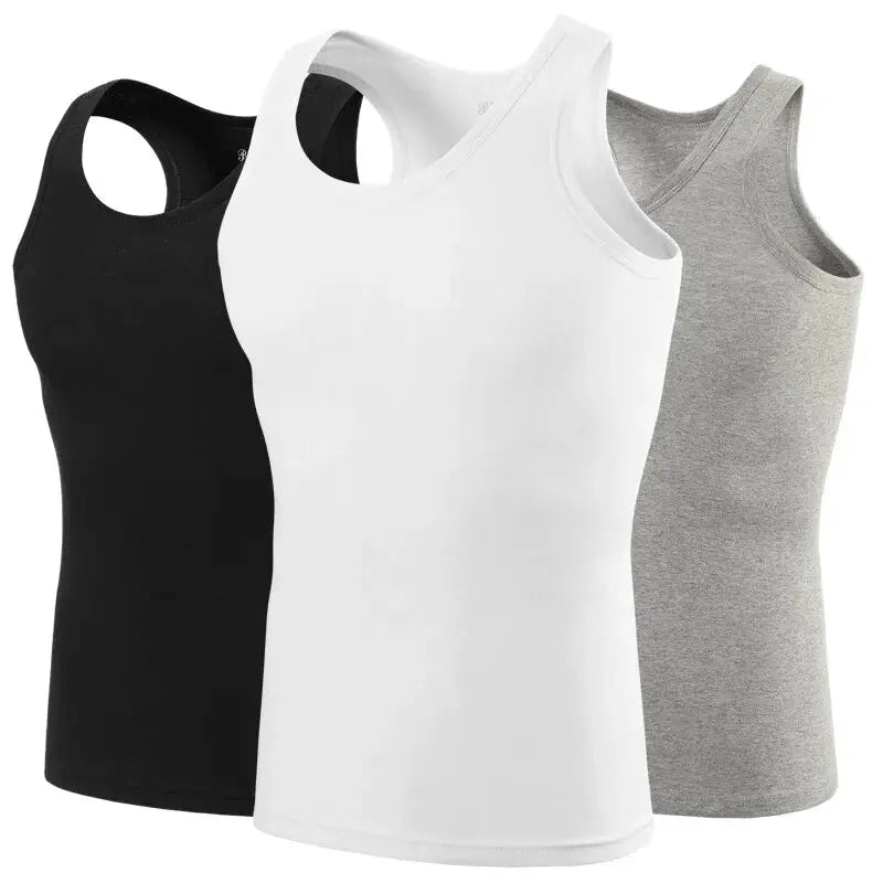 Men's Cotton Sleeveless Sports Vest Tank Top For Fitness Training Pack Of 1 3 5 Piece Set Casual Leisure