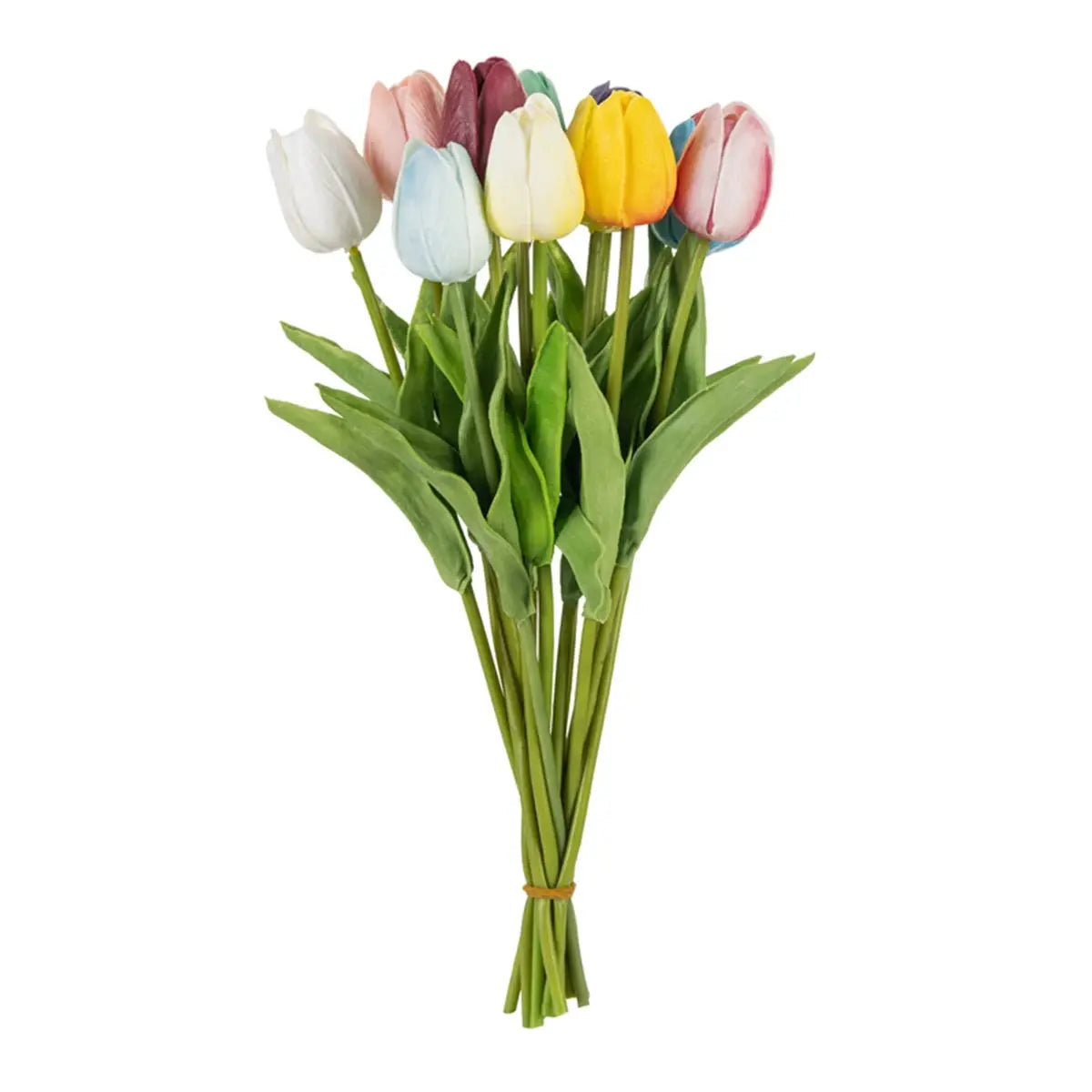 Real Touch Tulips And Roses Artificial Flowers Scrapbooking Vase Home Decor Wedding Garden Arch Garland 10 Or 30 Pieces