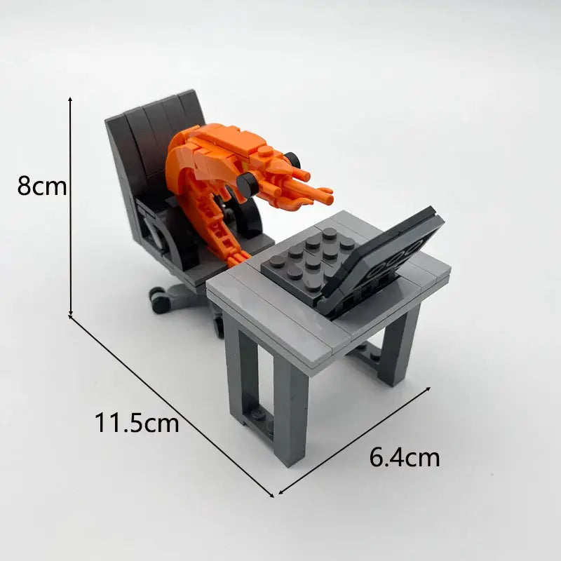 MOC Building Block Shrimp Model Figurines Puzzle Assembly Kit For Boys And Girls Internet Celebrity Parody Toy