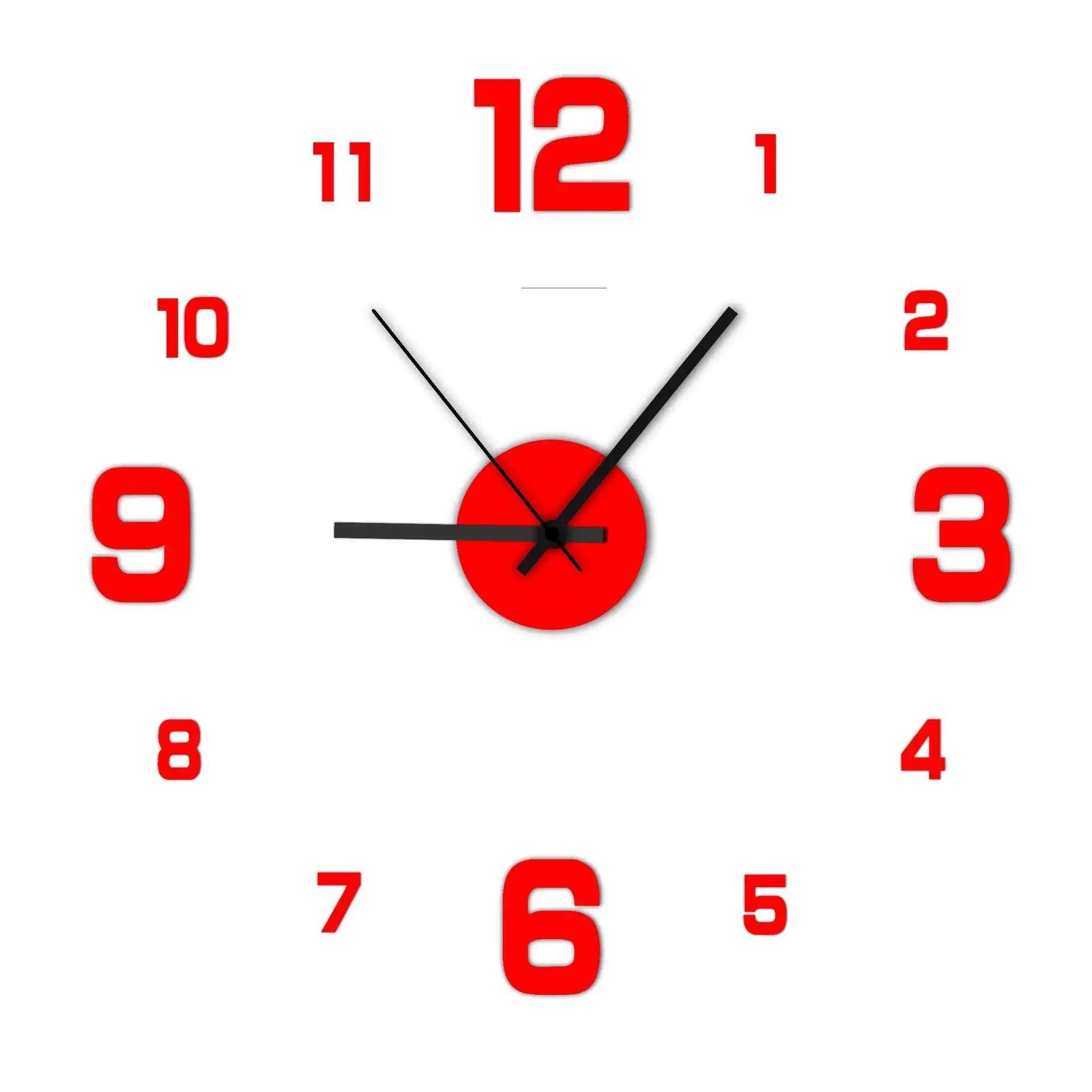 Creative Frameless DIY Wall Clock Wall Decal Silent Clock For Home Office And Living Room Decor
