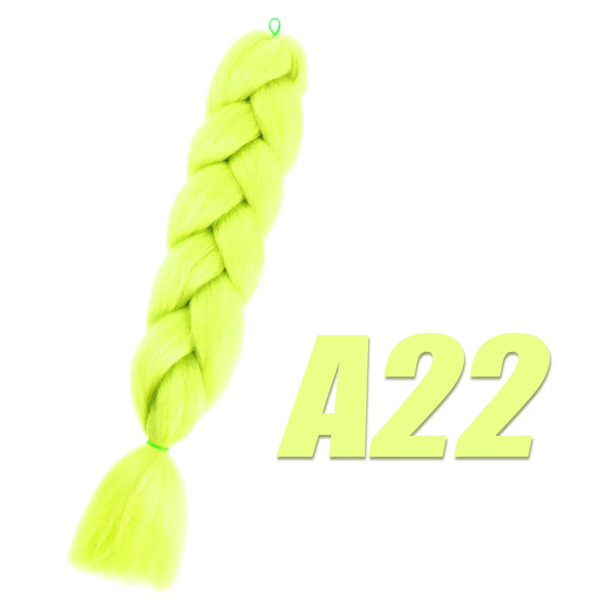 Simples Market synthetic Kanekalon crochet hair pre-stretched curly jumbo braids in neon yellow-green