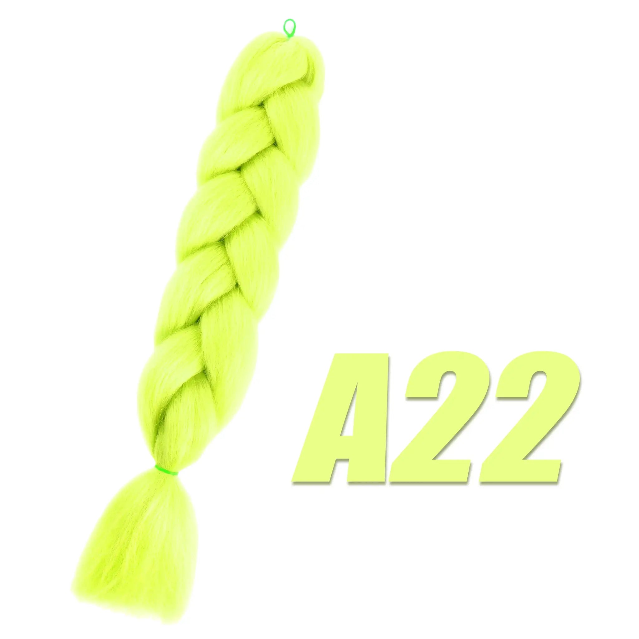 Simples Market synthetic Kanekalon crochet hair pre-stretched curly jumbo braids in neon yellow-green