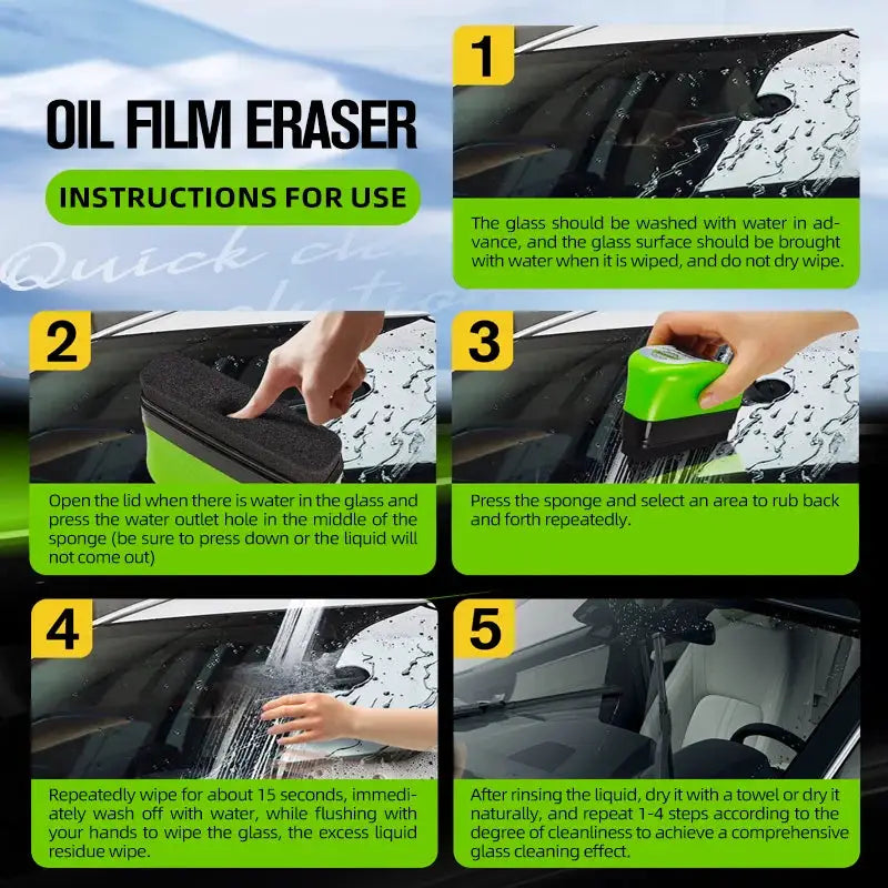 Automotive Oil Film Cleaning Brush 150ml Glass Oil Film Remover For Car Windows And Windshield Care