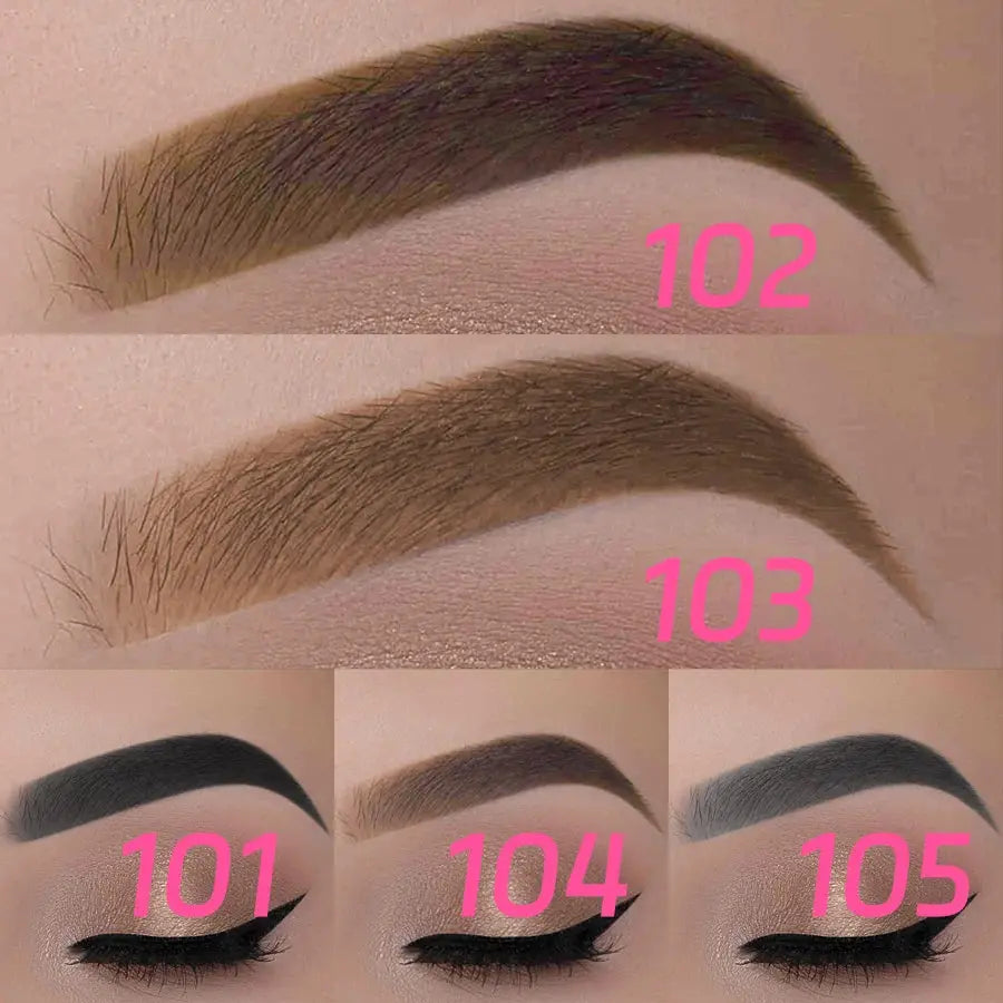 Glamourix 2 In 1 Eyebrow Pencil And Brush Waterproof Long Lasting Five Colors For Natural Definition