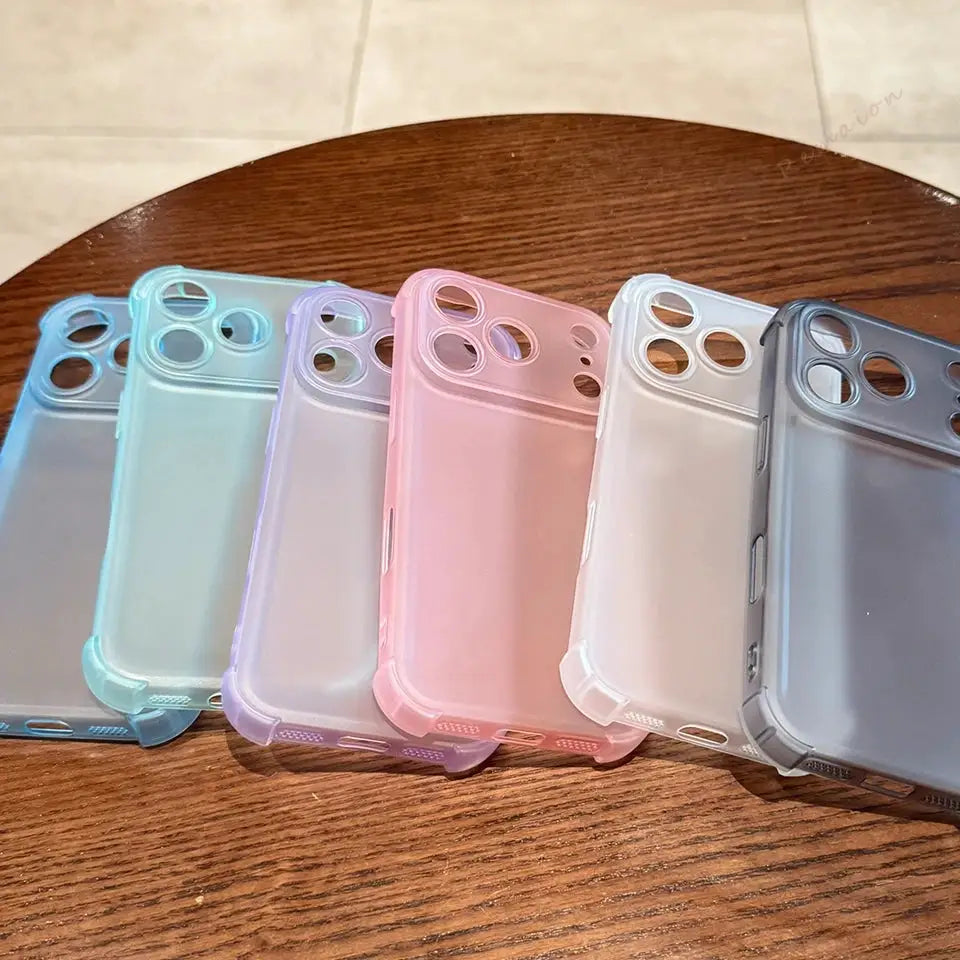 NovaGuard Cute Matte Clear Phone Case For iPhone 11 12 13 14 15 16 17 Pro Max Plus XR XS Shield Shockproof Protection
