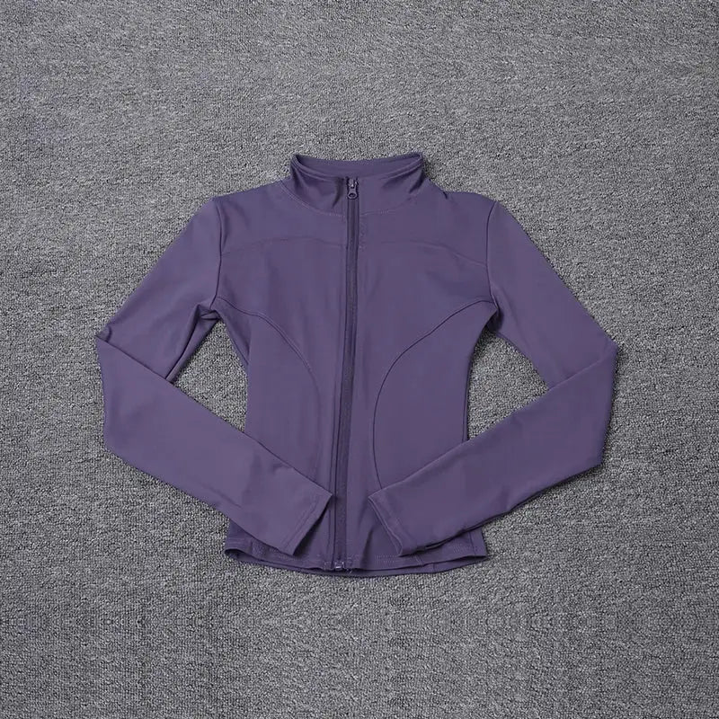VitalWear Women Sport Jacket Long Sleeve Breathable Stretch Knit Fabric For Workouts Gym Yoga Training