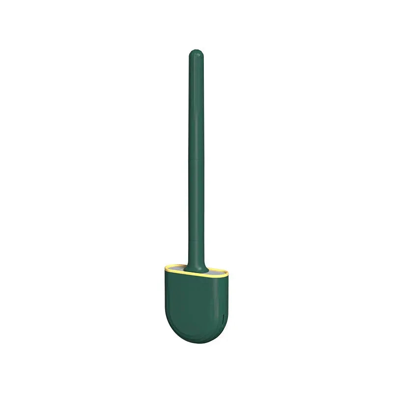 Wall Hanging Long Handle Toilet Brush With Silicone Cleaning Head Durable Easy To Clean For Bathroom Toilet Cleaning